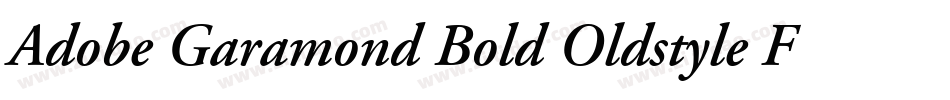 Adobe Garamond Bold Oldstyle Figures字体转换